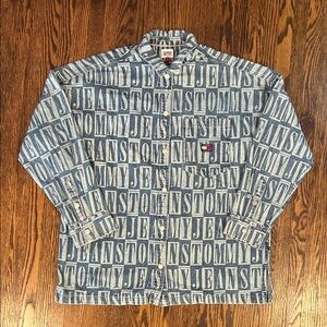 Tommy Hilfiger Jeans Printed Denim Snap Button Shirt